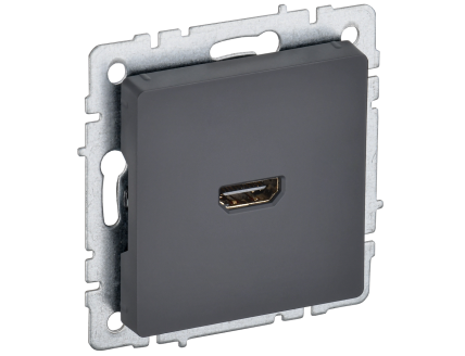 BRITE Розетка HDMI РHDMI-0-БрГ графит IEK