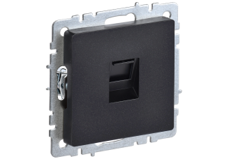 BRITE Розетка компьютерная RJ45 кат.5E РК10-БрЧ черный IEK