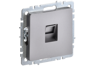 BRITE Розетка компьютерная RJ45 кат.5E РК10-БрС сталь IEK