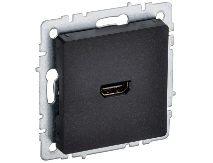 BRITE Розетка HDMI РHDMI-0-БрЧ черный IEK