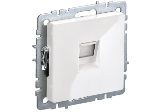 BRITE Розетка компьютерная RJ45 кат.5E РК10-БрБ белый IEK