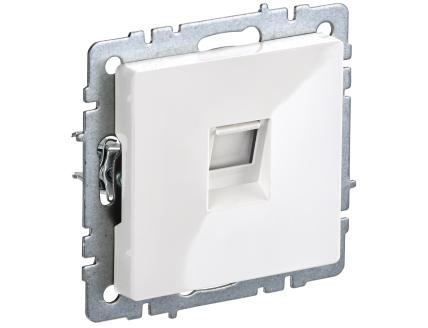 BRITE Розетка компьютерная RJ45 кат.5E РК10-БрБ белый IEK