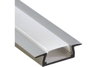 Профиль для светодиодный ленты Jazzway встраиваемый анодированный алюминиевый (без рассеивателя) 22х6х2000 мм