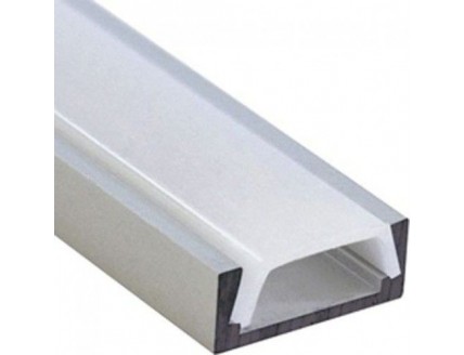 Профиль для светодиодной ленты прямоугольный накладной анодированный алюминиевый (без рассеивателя) 15х6х2000