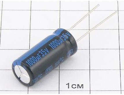 Конденсатор 1000мкФ 35В 10x21 105°C
