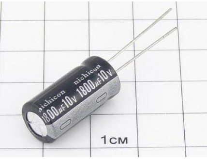 Конденсатор 1800мкФ 10В 10x21 105°C
