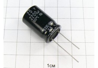 Конденсатор 2200мкФ 25В 16x25 105°C