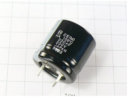 Конденсатор 330мкФ 200В 25x25 105°C