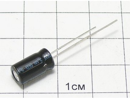 Конденсатор 1мк Ф 200В 6.3x11 105°C