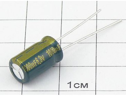 Конденсатор 1000мкФ 6.3В 8x14 105°C