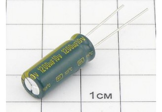 Конденсатор 1200мкФ 10В 8x20 105°C
