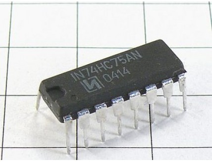 Микросхема IN74HC75AN