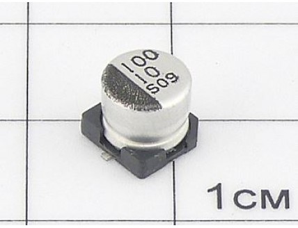 ЧИП 100мкФ 10В (6.3х5.8) 105°C