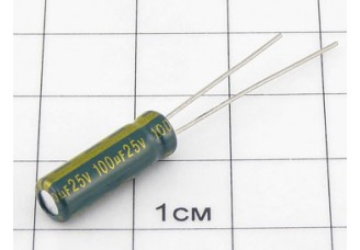 Конденсатор 100мкФ 25В 5x15 105°C