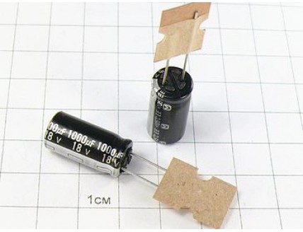 Конденсатор 1000мкФ 18В 10x20 105°C