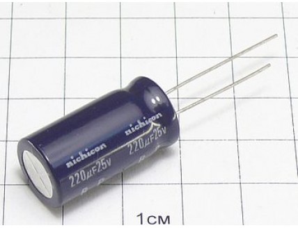 220мкФ 25В (10x25,биполярн.)