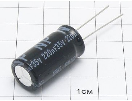 220мкФ 35В (13x26,неполярн.)