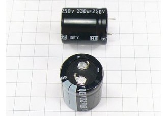 Конденсатор 330мкФ 250В 25x30 105°C