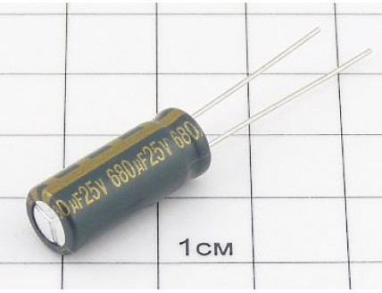 Конденсатор 680мкФ 25В 8x20 105°C