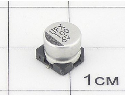 ЧИП 100мкФ 6.3В (6.3х5.4)