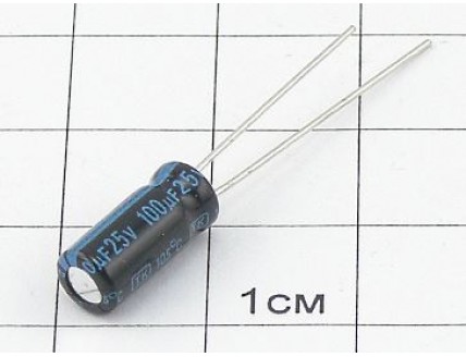 Конденсатор 100мкФ 25В 5x11 105°C