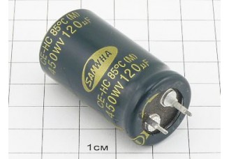Конденсатор 120мкФ 450В 22x40