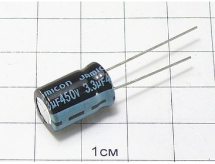 Конденсатор 3.3мкФ 450В 10x16 105°C