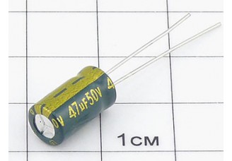 Конденсатор 47мкФ 50В 6.3x11 105°C