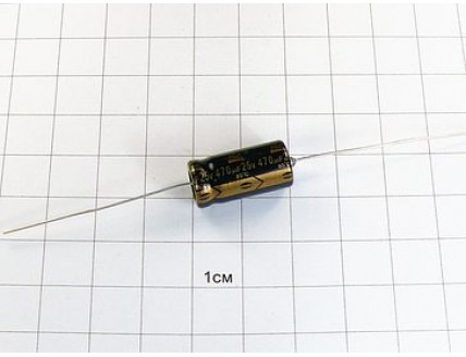 470мкФ 25В (10х21,акс.) 105°C