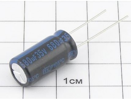 Конденсатор 680мкФ 35В 10x21 105°C