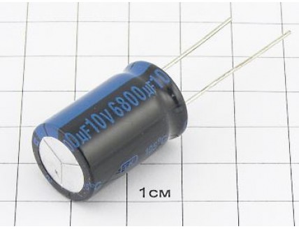 Конденсатор 6800мкФ 10В 16x25 105°C