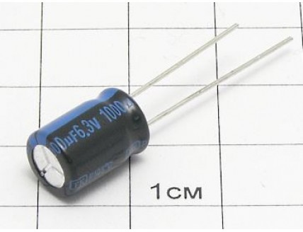 Конденсатор 1000мкФ 6.3В 8x11 105°C