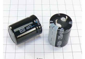 Конденсатор 120мкФ 400В 22x30 105°C