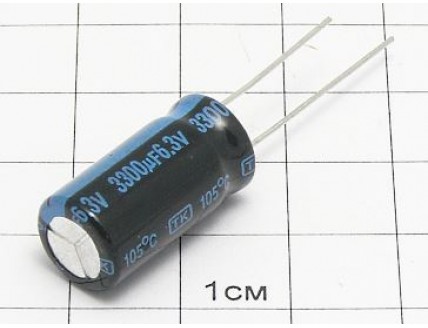 Конденсатор 3300мкФ 6.3В 10x21 105°C