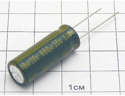 Конденсатор 680мкФ 35В 10x28 105°C