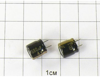 Конденсатор 680мкФ 4В 8x9 105°C