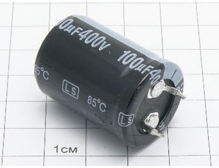 Конденсатор 100мкФ 400В 22x30