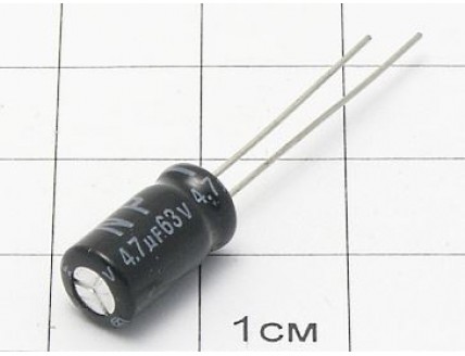 4.7мкФ 63В (6.3x11,неполярн.)