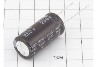 Конденсатор 100мкФ 250В 16x32 105°C