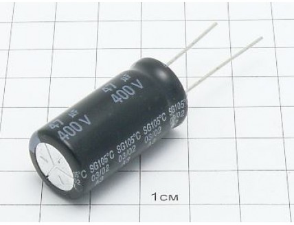 Конденсатор 47мкФ 400В 16x32 105°C