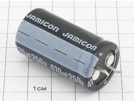Конденсатор 470мкФ 250В 22x40