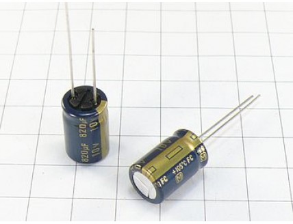 Конденсатор 820мкФ 10В 10x16 105°C