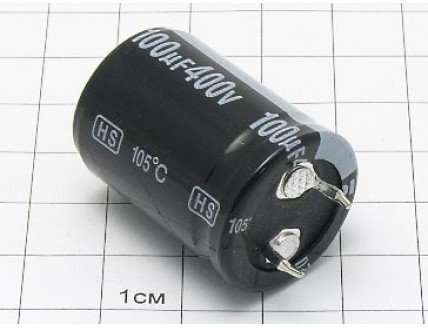Конденсатор 100мкФ 400В 22x30 105°C