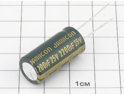 Конденсатор 2200мкФ 25В 13x26 105°C