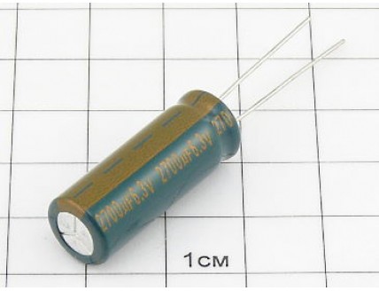 Конденсатор 2700мкФ 6.3В 10х28 105°C