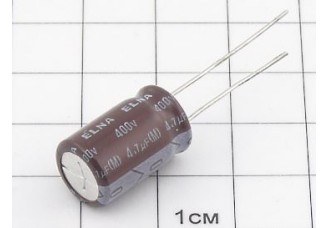 Конденсатор 4.7мкФ 400В 10x16 105°C