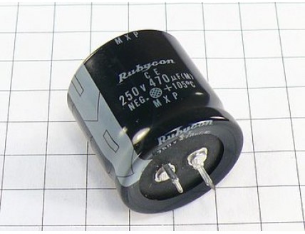 Конденсатор 470мкФ 250В 30x30 105°C
