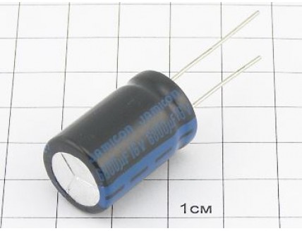 Конденсатор 6800мкФ 16В 16x25 105°C