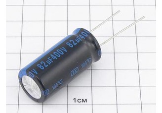 Конденсатор 82мкФ 400В 16x35 105°C