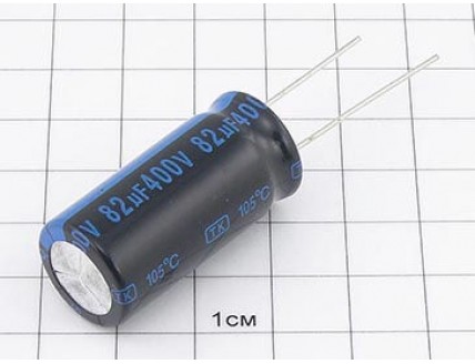 Конденсатор 82мкФ 400В 16x35 105°C
